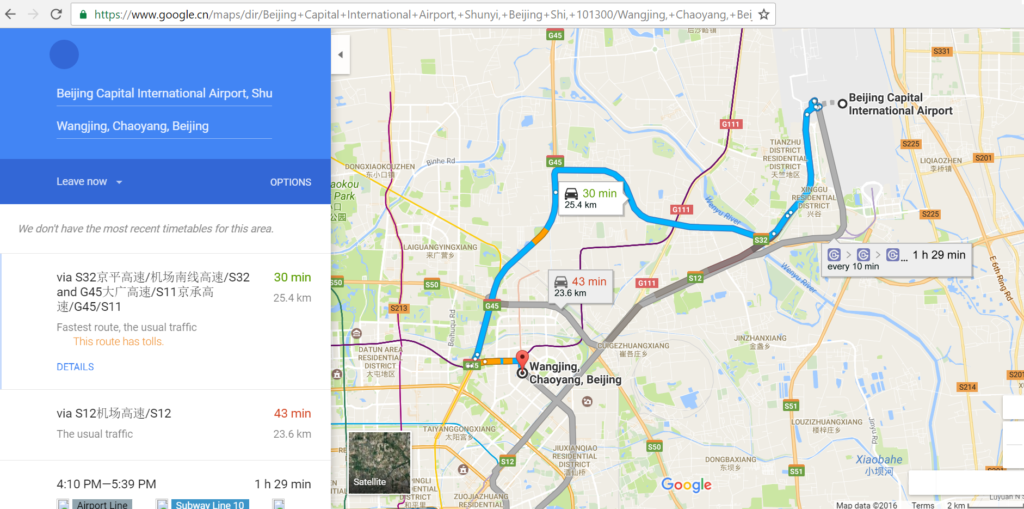 Google Map China Beijing, how to use map in China